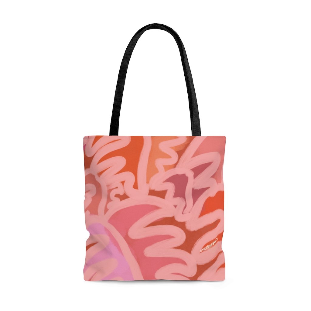 Leaves In Pink Tote Bag