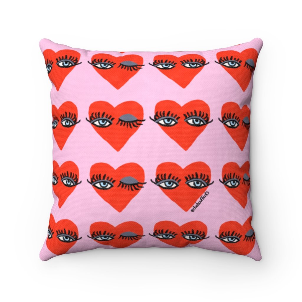 Wink Love Square Pillow