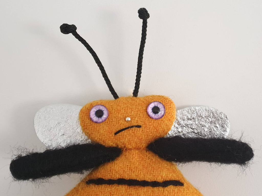 Art Doll - Bumblebee  - Harris Tweed